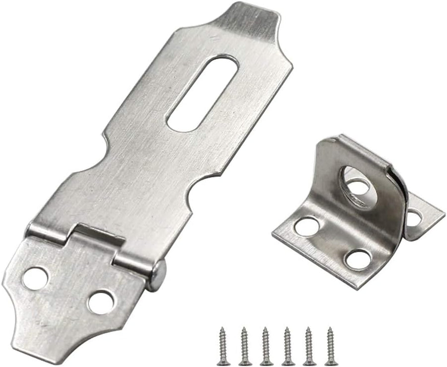 Biaungdo 2" Padlock Hasp Latch Lock Door Clasp Gate Lock Stainless Steel Silver 12 Pack