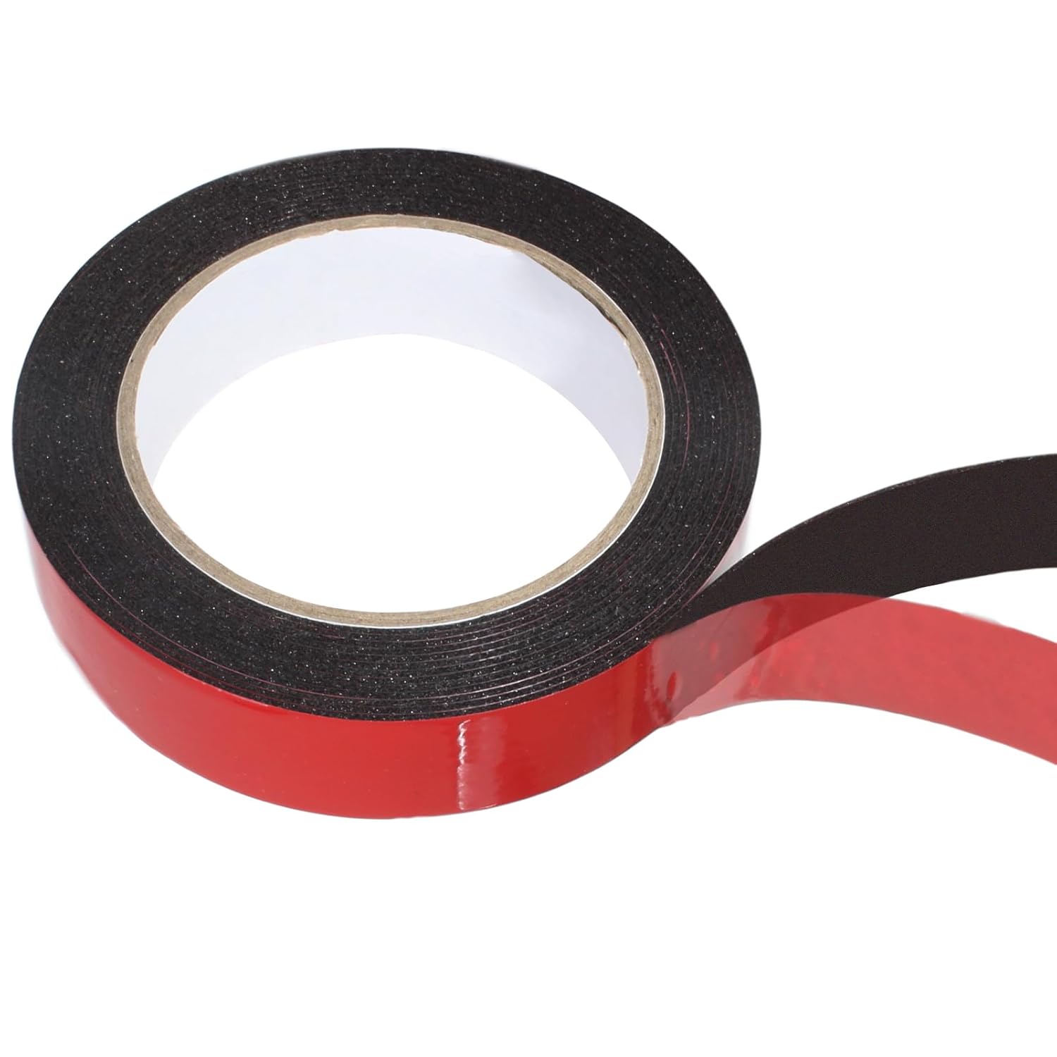Biaungdo 1 Roll Double Sided Tape Heavy Duty, 155 inch x 1 inch Black Two Sided Mounting Tape, Removable Picture Hanging Adhesive Strips for Poster, Carpet, Walls Decor