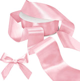 Biaungdo Light Pink Satin Ribbon 1-1/2 Inch, 60 Yards Silk Ribbon for Gift Wrapping, Silky Polyester Fabric for Crafts Wedding Flower Bouquet Party Bows Making Decoration