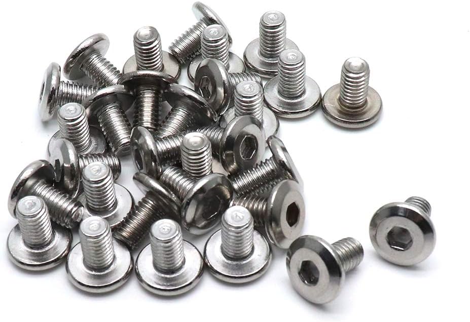 Biaungdo M6x10mm Stainless Steel Flat Head Hex Socket Cap Bolts Screws Countersunk Connector Fastener,Pack of 30