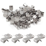 Biaungdo 30 Pcs Trailer Frame Wire Clips, Stainless Steel Metal Solar Panel Wire Clip 22.5 mm/ 0.89 Inch Double Wire Clamps Wire Rope Clips for PV Wiring Boat Cable, Boat Trailer