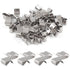 Biaungdo 30 Pcs Trailer Frame Wire Clips, Stainless Steel Metal Solar Panel Wire Clip 22.5 mm/ 0.89 Inch Double Wire Clamps Wire Rope Clips for PV Wiring Boat Cable, Boat Trailer