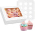Moretoes 3PCS Cupcake Boxes with Window,Hold 12 Count Cupcake Containers for Cupcakes, Desserts, and More (White)