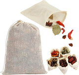 YQL Spice Bags for Cooking,30PCS 4x6 Inch Muslin Bags with Drawstring Tea Filter Bags Cheesecloth Bags for Straining Reusable Natural Cotton Sachet/Herb Bags