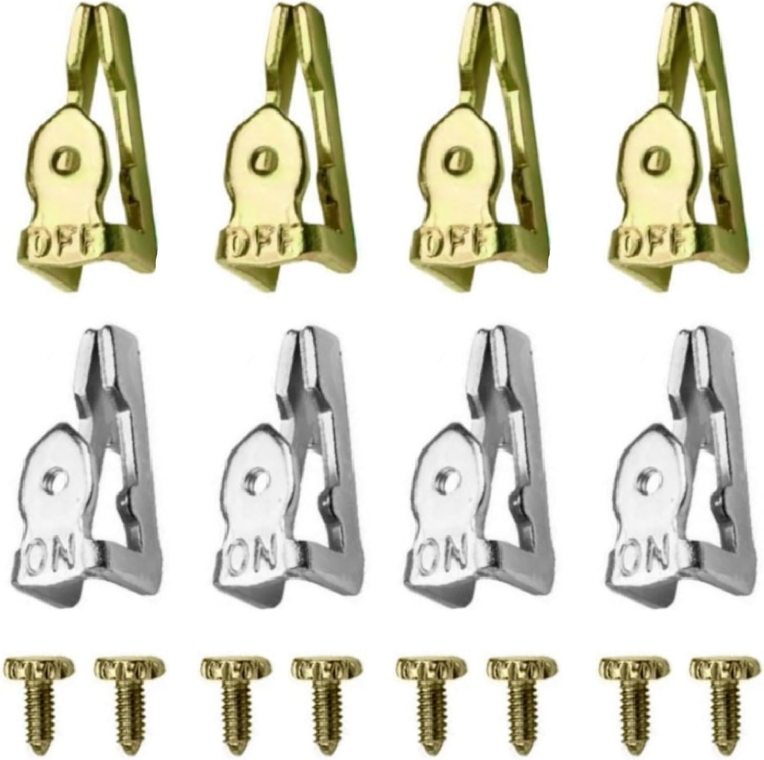 156T1978A Time Switch Tripper Kit for Intermatic T100 T7000 WH40 Series Timers, Includes 8 Metal Trippers (4 Silver ON / 4 Gold Off) and Set Screws