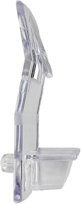 Self-Locking Shelf Support Clips, Made in The USA - for 3/4" Thick Shelves, 5mm Dowel Peg - for Kitchen Cabinet, Cupboard, Pantry, Closest, Book Shelves - Clear Plastic Clip (8, Clear)