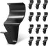 Biaungdo 12 Pcs Vinyl Siding Hooks, Heavy Duty Stainless Steel Black Vinyl Siding Hangers, No Hole Needed Low Profile Siding Clips for Hanging Wreath, Outdoor Decorations