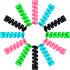 24 Pcs Charger Cable Protector,Silicone lexible Cable Saver,Spiral USB Mouse Wire Protector or Headphone Laptop Earphone Cell Phone Wrap Accessories (Black,Pink,Blue,Green)