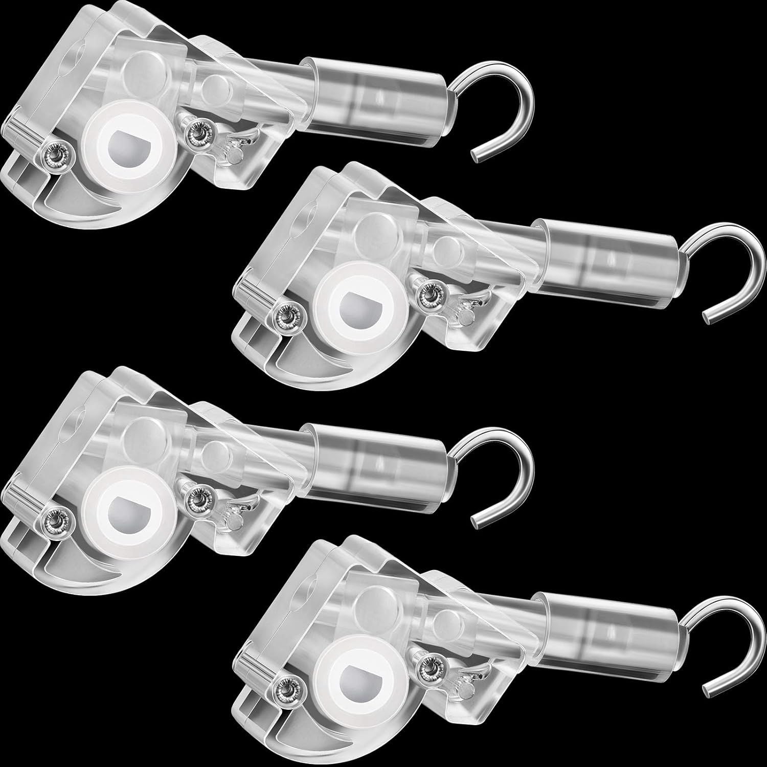 4 Pieces Blind Wand Tilter Control Wand or 1 Inch Mini Blind Head Rail Mechanism Replacement with D Shaped Gear Tilter Mechanism Hook Connection