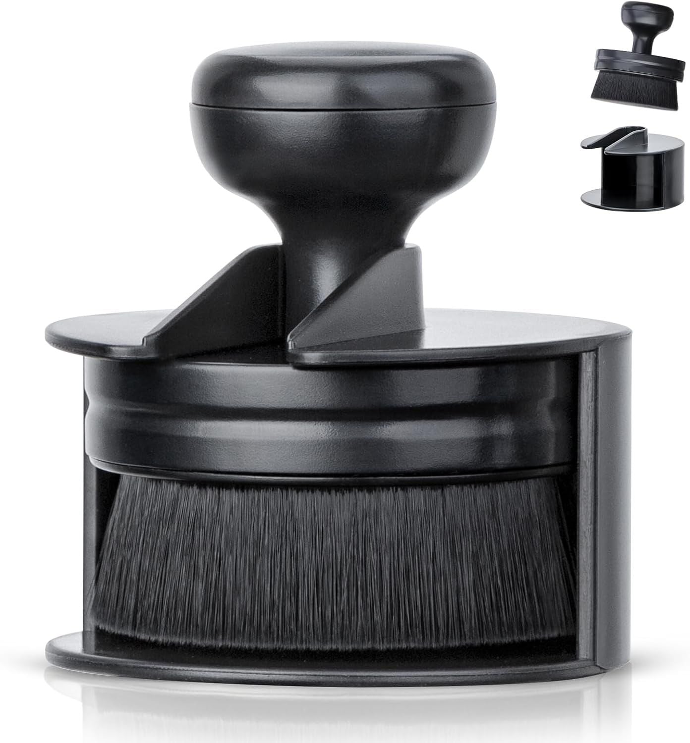 Car Tire Shine Applicator,Vegan Tire Shine Brush with Stand or Auto Detailing Cleaning Service (Black)