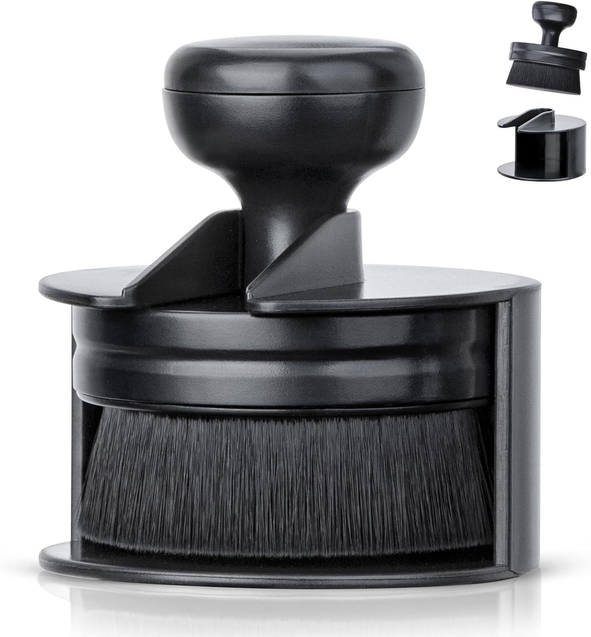 Car Tire Shine Applicator,Vegan Tire Shine Brush with Stand or Auto Detailing Cleaning Service (Black)