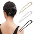 3Pcs rench Hair Pins or Women - Metal Hair orks or Elegant Bun, Twist & Chignon Hairstyle Accessories (U+Black+Gold+Sliver)