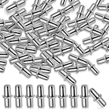 50 Pack Shel Pins, Metal Nickel Support Pegs Cabinet Support Pins or urniture Shelves Bracket