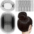 Hair Net or Women Men, Extra Large 60cm Nylon Black Hair Nets or ood Service Workers, 20 Pack Hairnets or oodservice,Dancing,Sleeping, or Ballet Buns, with 20 U-Hair Pins