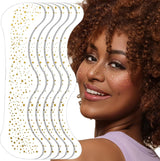 6PCS Glitter reckles ace, Glitter Makeup Speckles. Makeup Patches, ace Speckles or Women, (Gold)