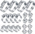 20Pcs Adjustable Stainless Steel Hose Clamps Assortment Kit, 1/4-2 in (6-51mm) Worm Gear Pipe, uel LineHeavy Duty or Plumbing, Washing Machine, Mechanical，Garden and Automotive Hose Connections