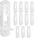 Biaungdo 12 Pcs Plastic Locking Shelf Support Pegs, 5mm Clear Cabinet Shelf Pins Self-Locking Cabinet Shelf Pegs Clips for Kitchen Furniture Bookcase Closet(Fit 5mm Diameter Hole & 3/4 Inch Shelf)