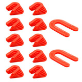 Biaungdo 50 Pcs Horseshoe Shim Tile Spacers, 1/8 Inch U Shape Tile Spacers Plastic Shims Structural Shims for Leveling, Red