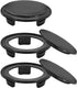 Biaungdo 3 Sets 3 Inch Outdoor Patio Table Umbrella Hole Ring and Cap Set, Standard Size Garden Beach Tablet Thicker Hole Ring Plug and Cap Set(Black, Inner Diameter 50mm/2inch)