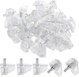 Biaungdo Clear Shelf Support Pegs, 30 Pcs 3mm Plastic Shelf Pins Small Cabinet Shelf Pegs Shelf Holder Pins Bracket Replacement Pegs Cabinet Shelf Clips for Kitchen Furniture Book Shelves Cupboard