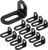 Biaungdo 18x18x33mm/0.7"x0.7"x1.3" Adjustable Right Angle Brackets L-Shape Corner Brace Support Black- (30 Pcs)
