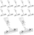 Biaungdo 12 Pcs Rotating Clip Swivel Sign Rotatable Holding Clamp, Clear Rotating Sign Clip Price Display Holder Clips for Shelves, Store, Business, Exhibition, Supermarkets