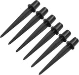 Biaungdo 6 Pack Metal Stakes, 5.3 Inch Solar Light Replacement Stakes, Black Outdoor Ground Stake for Yard Landscape Garden Pathway Patio Lamps Pole