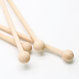 Biaungdo 4 Pack 8.7" Wood Mallets Percussion Sticks, Xylophone Mallets Sticks Glockenspiel Mallets Sticks for Xylophone Glockenspiel Chime Wood Block and Bells
