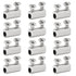Biaungdo 12 Pcs Stainless Steel Wire Rope Cable Clamp, Adjustable New Upgrade Double Hole Wire Rope Clamp Fastener