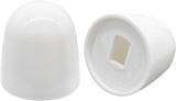 Biaungdo 2 Pcs Universal Tall Toilet Bolt Caps, White Plastic Toilet Floor Caps with Washers Round Push-On Bottom Toilet Bowl Bolt Caps Covers for Home, Office(37mm Height)