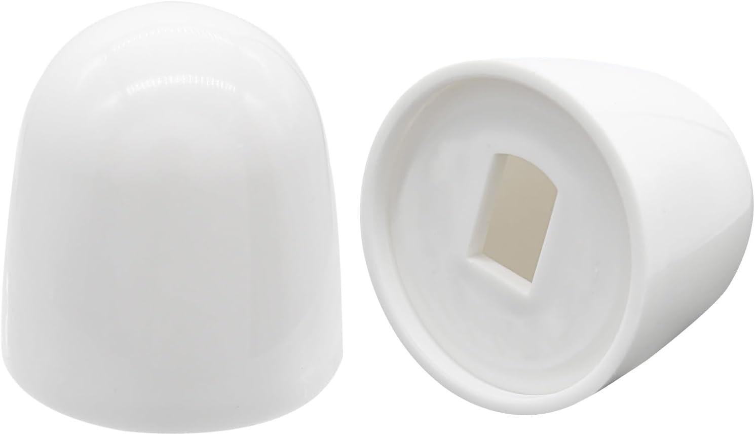 Biaungdo 2 Pcs Universal Tall Toilet Bolt Caps, White Plastic Toilet Floor Caps with Washers Round Push-On Bottom Toilet Bowl Bolt Caps Covers for Home, Office(37mm Height)