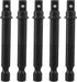 Biaungdo Square Socket Bit Adapter, 5 Pcs 1/4 Hex Impact Socket Extension Socket Driver Bits Set Impact Socket Adapter for Automotive DIY Drills(1/4 Hex Shank, Black)