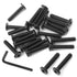 Biaungdo 30 Pcs Flat Head Allen Bolts, 1/4-20 x 1-1/4 Inch Black Carbon Steel Socket Cap Screws for Furniture