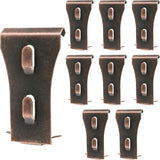 Biaungdo 8 Pcs Brick Wall Clips, Steel Brick Hook Clips, Heavy Duty Metal Brick Wall Hanger for Hanging Outdoors, Outside Home Decor for 2-1/4 to 2-3/8 inches Bricks(Red Bronze)