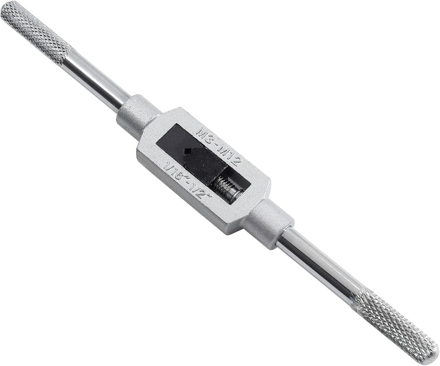 Biaungdo 1/16"- 1/2" Tap Capacity Adjustable Tapping Wrench Profesional Handle Tap and Reamer Wrench (M3-12)