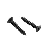 Biaungdo #6 X 3/4" Black Oxide Coated Carbon Steel Flat Head Phillips Wood Screw-(100 Pcs)