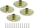 Biaungdo Furniture Leg Mounting Plates, 4 Sets 5/16 Attachment Plates with Hanger Bolts Screws for Furniture Sofa Cabinet Chair Couch Seats Strengthen Weak Furniture feet Repair Plates(5/16x37x2.5mm)