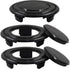 Biaungdo 2 Sets 3 Inch Outdoor Patio Table Umbrella Hole Ring and Cap Set, Standard Size Garden Beach Tablet Thicker Hole Ring Plug and Cap Set(Black, Compatible 32-48mm Umbrella Tube)
