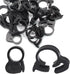 Biaungdo 20 Pack Black Double Gripping Nylon Hose Clamps, 12.3-13.3 mm Heavy Duty Snap Grip Plastic Clamps Adjustable Ratcheting Clamp