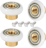 Biaungdo 4 Sets Shower Door Rollers, 19 mm Shower Door Rollers Runners Wheels Replacement Part, Bathroom Glass Door Roller Wheel Sliding Shower Door Runner