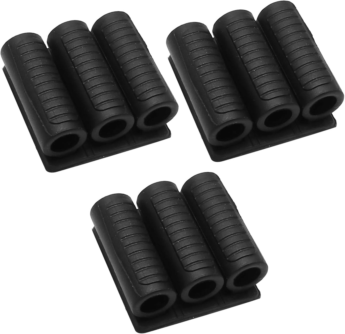 Biaungdo Drill Bit Holder, 3 Pack Adhesive Drill Bit Sleeve Organizer, High Strength Bit Holder for Impact Drivers and Drill, Hold 6 Driver Bits on the Side of Power Drill