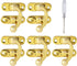 Biaungdo 5pcs Gold Vintage Style Swing Bag Clasp Closure Lock Latch for Furniture Wooden Box Jewelry Case Silver Tone with Mounting Screw & Screwdriver, 33 x 29 mm