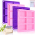 Bangp 4 Pack Silicone Soap Molds,Rectangle Soap Mold,6 Cavities Silicone Molds for Craft Soap Making,Chocolate, Cake Molds,with 100pcs 3.5x5 inches Bags