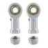 Biaungdo 2 Pcs 304 Stainless Steel PHSB6 Rod End Bearing, 3/8 x 3/8-24 Female Right Hand Heim Joint Rod End Bearing with Jam Nut