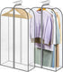 LANDNEOO 2 Pack Clear Garment Bags for Hanging Clothes with Zippers on Double Sides - 10&