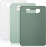 3 Pcs Small Cutting Boards for Small Kitchen, Thin Plastic Cutting Board Set with Easy Grip Handle, Space Saving Colorful Boards for Apartment, RV, Meat, Vegetables