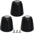 Biaungdo Black Shower Knob Replacement Set of 3, Bathtub Faucet Handles Include Hot and Cold/Diverter Shower Knob for Remodeling Trim