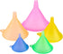 iSnuff Kitchen Funnel Set with 5 Sizes, Small to Large Plastic Cooking Funnel with Narrow Spout for Filling Bottles, Jars, Bowls, Spices, Powder Funnels, Essential Oils