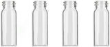 iSnuff Sample Bottle - 5ml Clear Glass with Screw Cap Lid and Scoop - Refillable for Travel, Preservation, Test Container for Spice and Small Items - 4 Pack