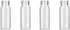 iSnuff Sample Bottle - 5ml Clear Glass with Screw Cap Lid and Scoop - Refillable for Travel, Preservation, Test Container for Spice and Small Items - 4 Pack